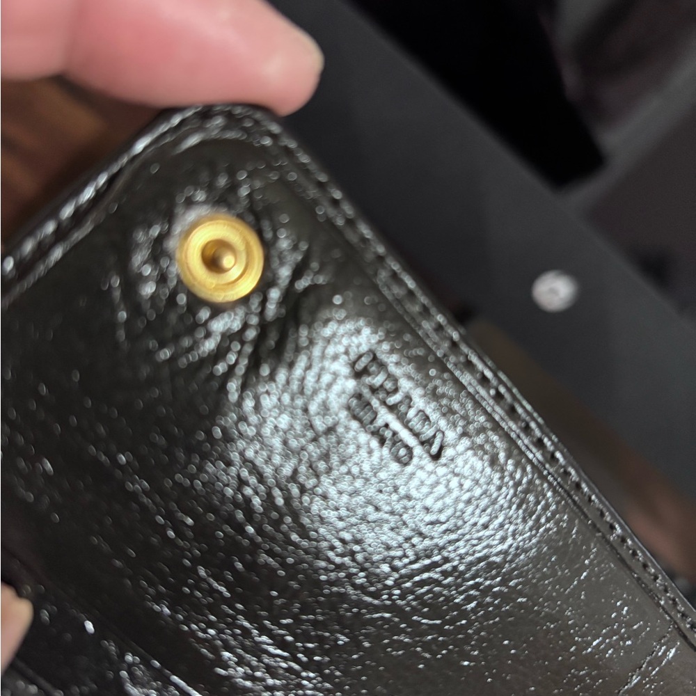 Prada Black Leather Wallet with Gold Hardwares - Picture 6 of 16